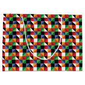 Dicke Farbe Muster Grad Große Geschenktüte (Rückseite)