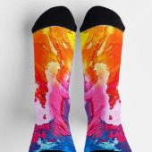 Dicke Farbe Textur Look - farbenfrohe Illusion Socken (Oben)