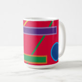 Dicke Farben Geometrische digitale Kunst Kaffeetasse (VorderseiteRechts)