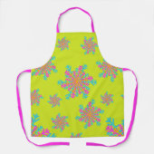 Dicke, farbenfrohe Schneeflocken Moderne Weihnacht Schürze (Vorderseite)