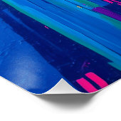 Dicke Farbexplosion Dynamische Abstrakte Moderne Poster (Ecke)