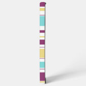 Dicke farbige Streifenmuster Monogramm-Gehäuse Samsung Galaxy Hülle (Linke Seite)