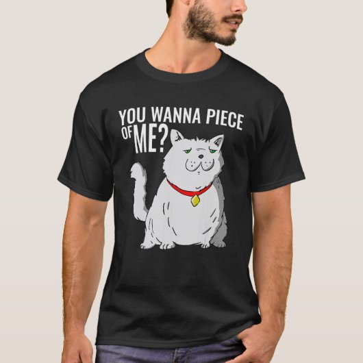 Dicke flauschige Katze T-Shirt (Vorderseite)