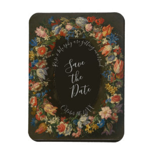 Dicke florale Kunst Jan Brueghel Save-the-Date-Kar Magnet