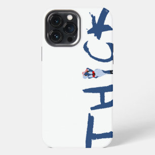 Dicke Frau in einem Kleid mit Polka Punkten iPhone 13 Pro Max Hülle