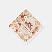 Dicke, fruchtige Kupfer-Rost Bordeaux 30. Geburtst Serviette (Ecke)