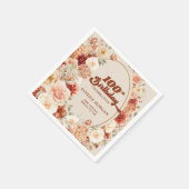 Dicke, fruchtige Kupferröte Bordeaux 100. Geburtst Serviette (Ecke)