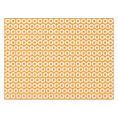 Dicke Fun Bright Orange White Geometric Muster Tischdecke (Vorderseite (Horizontal))