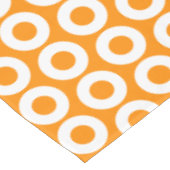 Dicke Fun Bright Orange White Geometric Muster Tischdecke (Schrägansicht)