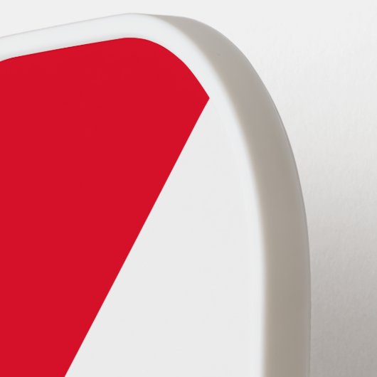 Dicke Fun Bright Red Diagonal Racing Streifen Pickleball Schläger (Linke Seite)