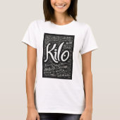 Dicke & Fun "Kilo" Cursive T-Shirt (Vorderseite)