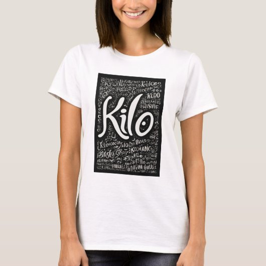 Dicke & Fun "Kilo" Cursive T-Shirt (Vorderseite)