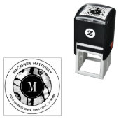 Dicke Gefärbte Krawatte Agate Texture Monogram Adr Permastempel (Beispiel)