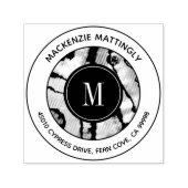 Dicke Gefärbte Krawatte Agate Texture Monogram Adr Permastempel (Design)