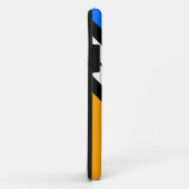 Dicke, gelb, Schwarz-weiße, schlanke Streifen Case-Mate iPhone Hülle (Hinten/Rechts)