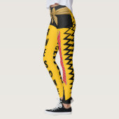 Dicke, gelb und Abstrakte goldene Bogen Leggings (Links)