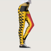 Dicke, gelb und Abstrakte goldene Bogen Leggings (Rechts)