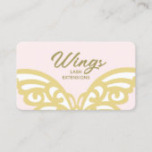 Dicke gelbe Goldschmetterling Rosa Moderne Schönhe Visitenkarte (Vorderseite)