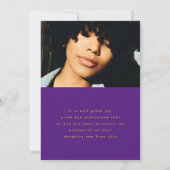 Dicke gelbe Lila Brush Grad Moderne Foto Schule Ankündigung (Rückseite)