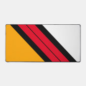 Dicke, gelbe, schwarz-hellrote Streifen Schreibtischunterlage (Vorderseite)