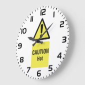 Dicke gelbe Vorsicht Hot Sign Safety Große Wanduhr (Winkel)