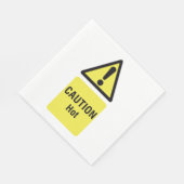 Dicke gelbe Vorsicht Hot Sign Safety Serviette (Ecke)