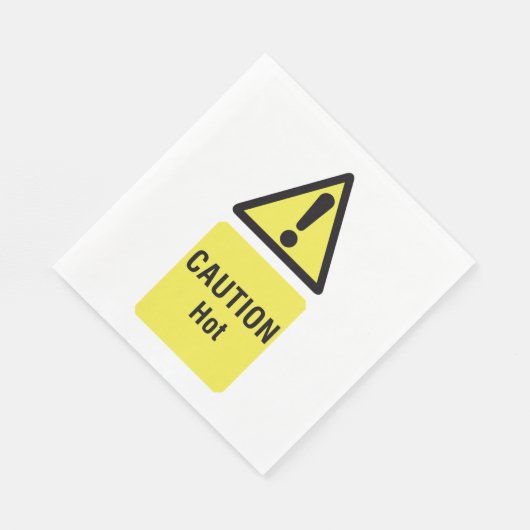 Dicke gelbe Vorsicht Hot Sign Safety Serviette (Ecke)