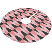 Dicke geometrisch schwarz rosa Muster Polyester Weihnachtsbaumdecke (Schrägansicht)