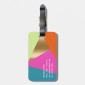 Dicke geometrische Blöcke Gepäckanhänger (Rückseite vertikal)