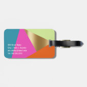 Dicke geometrische Blöcke Gepäckanhänger (Rückseite horizontal)