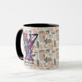 Dicke geometrische Monogramm-Tasse - Y für Yannick Tasse (Vorderseite Links)