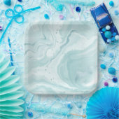 Dicke geometrische Muster auf Tellern mit quadrati Pappteller (Party)