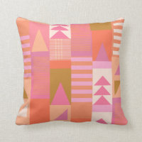 Dicke geometrische Muster in Rosa und Orange