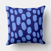 Dicke gestrichene Stellen - Baby Blue on Dark Blue Kissen (Rückseite)