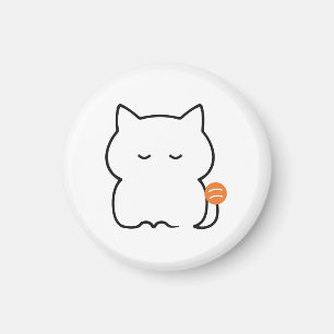 Dicke Gingerkatze Sitzend Magnet