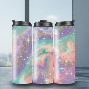 Dicke Glitzer Milky Way Thermal Tumbler Thermosbecher