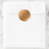 Dicke Gold Script Double Monogram Wax Siegel Stick Runder Aufkleber (Tasche)
