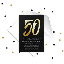 Dicke goldene elegante 50. Geburtstagsparty