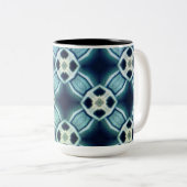 Dicke, grafische, geometrische Tasse für Kaffee (VorderseiteRechts)
