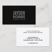 Dicke Grau/Schwarz Personal Trainer Business Card Visitenkarte (Vorne/Hinten)