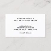 Dicke Grau/Schwarz Personal Trainer Business Card Visitenkarte (Rückseite)