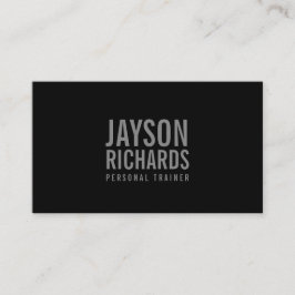 Dicke Grau/Schwarz Personal Trainer Business Card Visitenkarte