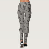 Dicke graue Frauen Rock Klettermuster Leggings (Rückseite)