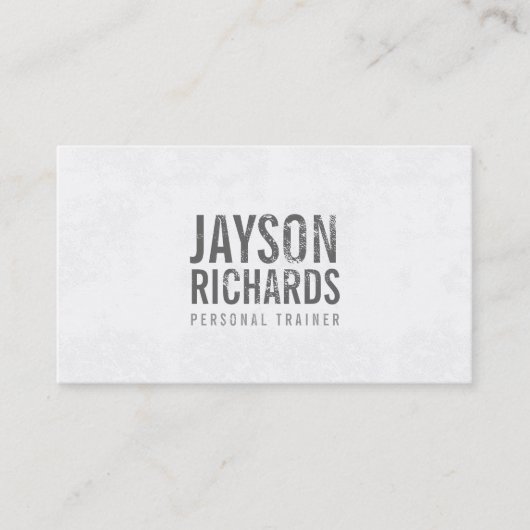 Dicke graue Grunge-Stempeltext-Visitenkarte Visitenkarte (Vorderseite)