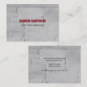 Dicke graue Mauer Einzigartig Moderne Beruflich Visitenkarte (Vorne/Hinten)