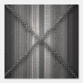 Dicke graue Streifen mit Kreuzketten Tapete