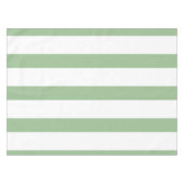 Dicke, grün und weiß Streifen Tischdecke (Vorderseite (Horizontal))