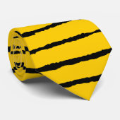 Dicke harte Streifen - orange auf schwarz Krawatte (Gerollt)