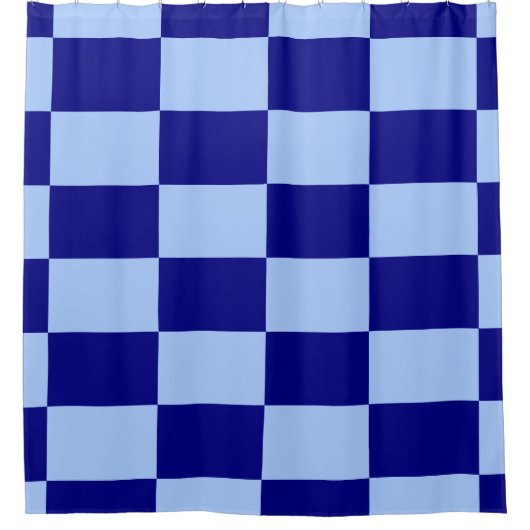 Dicke hellblaue und dunkelblaue hintereinander eck duschvorhang (Vorderseite)