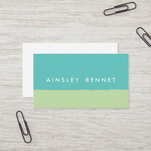 Dicke, helle Farbblock-Visitenkarten Visitenkarte (Vorderseite/Rückseite Beispiel)